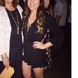 Topshop lace front romper